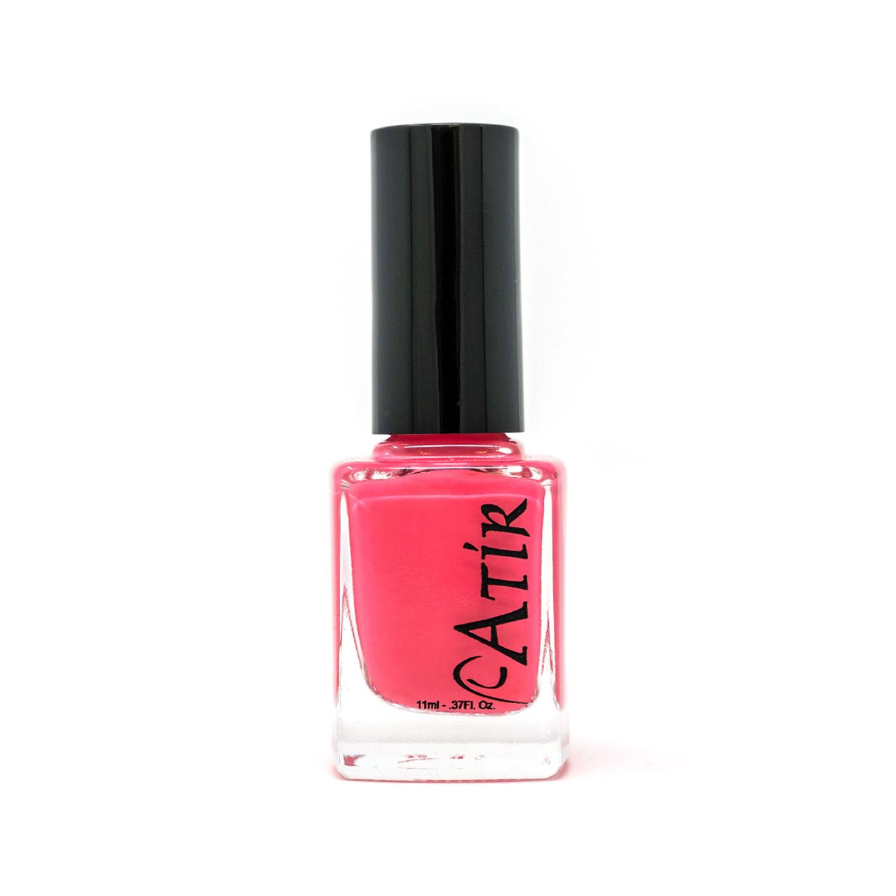 Bottle of ATiR Watermelon Sugar nail polish – medium pink cream with coral undertones